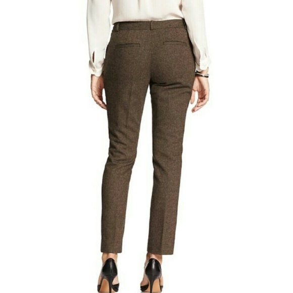 Banana Republic Reegan Trousers Brown Tweed - Picture 2 of 3